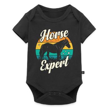 Horse Expert Horse Riding Stable Riding Rider - Baby Premium short-sleeve bodysuit - black - Front