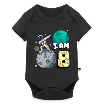 Je suis astronaute de 8 chambres enfant Moon Walker 8. - Body à manches courtes Premium Bébé - noir - Devant