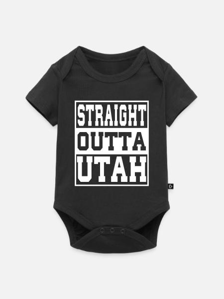Utah Spruch Lustig Utah Geschenk - Baby Premium Kurzarmbody - Schwarz