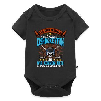 Eishockey - Baby Premium Kurzarmbody - Schwarz - Vorne