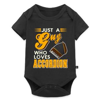 Juste un gars qui aime l’accordéon T-Shirt génial - Body à manches courtes Premium Bébé - noir - Devant