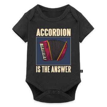 L’accordéon est la réponse Drôle de designs T-shirt - Body à manches courtes Premium Bébé - noir - Devant