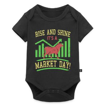 Rise And Shine It's A Market Day! Vintage Tea - Baby Premium short-sleeve bodysuit - black - Front