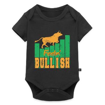 Feelin' Bullish Awesome Vintage Investor Design - Baby Premium short-sleeve bodysuit - black - Front