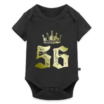 56 Couronne numérique - Body à manches courtes Premium Bébé - noir - Devant