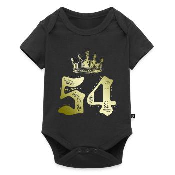 54 Couronne de numéros - Body à manches courtes Premium Bébé - noir - Devant