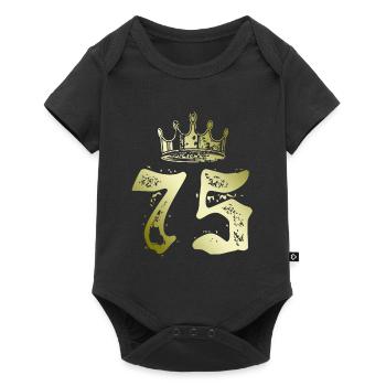 75 Couronne numérique - Body à manches courtes Premium Bébé - noir - Devant