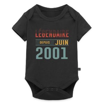 Légendaire Depuis Juin 2001 Anniversaire Cadeau - Body à manches courtes Premium Bébé - noir - Devant