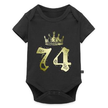 74 Couronne numérique - Body à manches courtes Premium Bébé - noir - Devant