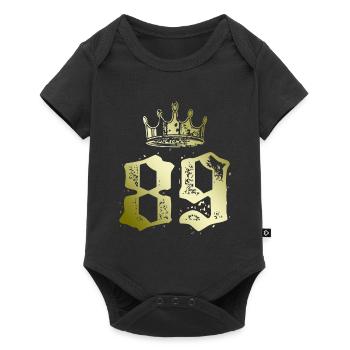 89 Number crown - Baby Premium short-sleeve bodysuit - black - Front