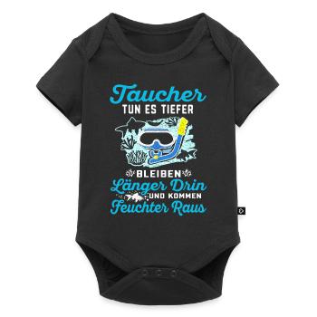 Taucher tun es tiefer bleiben länger drin Taucher - Baby Premium Kurzarmbody - Schwarz - Vorne