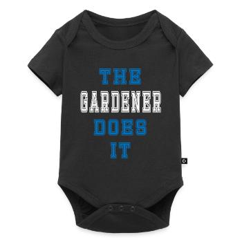 The Gardener does it Gärtner Geschenk - Baby Premium Kurzarmbody - Schwarz - Vorne