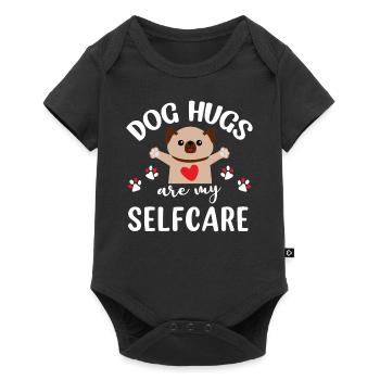 Les câlins de chien sont mes soins personnels - Body à manches courtes Premium Bébé - noir - Devant