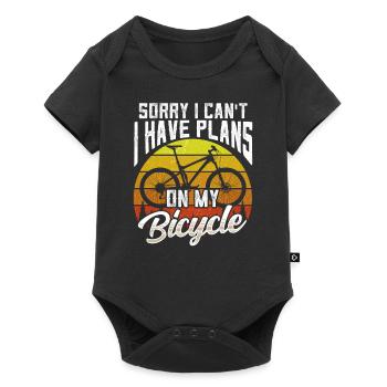 Je ne peux pas avoir de plans sur mon vélo - Body à manches courtes Premium Bébé - noir - Devant
