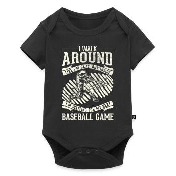 Je me promène bien - Baseball - Body à manches courtes Premium Bébé - noir - Devant