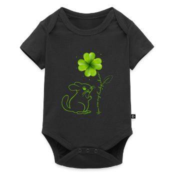 They are my lucky charm Chinchilla shamrock - Baby Premium short-sleeve bodysuit - black - Front