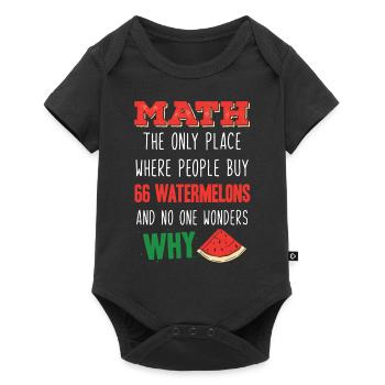 Mathématiques, Mathématiques Citation amusante - Body à manches courtes Premium Bébé - noir - Devant