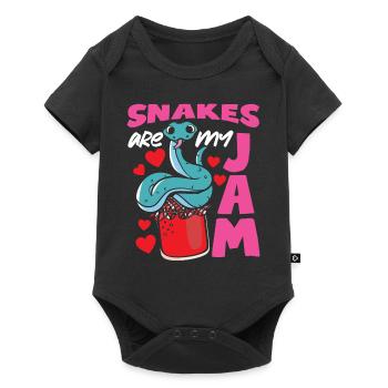 Serpent Serpent Serpent Les Serpents Sont Ma Confiture - Body à manches courtes Premium Bébé - noir - Devant