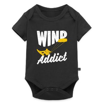 Kitesurf Kite Planche à voile Kitesurf Sport Vent - Body à manches courtes Premium Bébé - noir - Devant