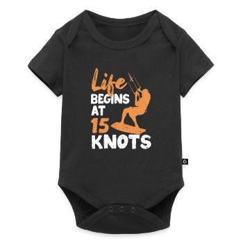 Kiteboarding Kitesurfing Funny Joke Life - Baby Premium short-sleeve bodysuit - black - Front