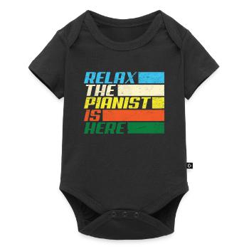 Funny Piano Player Piano Piano Pianist - Baby Premium short-sleeve bodysuit - black - Front
