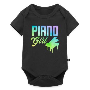 Funny Piano Player Piano Piano Pianist - Baby Premium short-sleeve bodysuit - black - Front