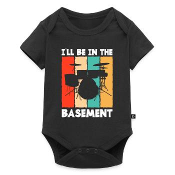 Cadeau de batteur de batterie - Body à manches courtes Premium Bébé - noir - Devant