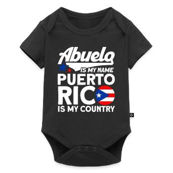 Abuelo Mon nom Porto Rico Mon pays Porto Rico - Body à manches courtes Premium Bébé - noir - Devant