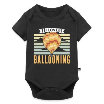 J’adore le vol en montgolfière - Body à manches courtes Premium Bébé - noir - Devant