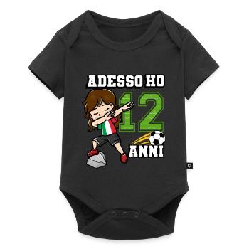 Football girl It's my 12th birthday - Baby Premium short-sleeve bodysuit - black - Front