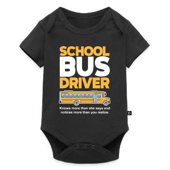Funny school bus driver school bus bus driver - Baby Premium short-sleeve bodysuit - black - Front