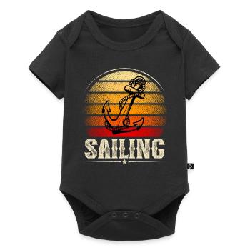 Voilier Marin Voilier - Body à manches courtes Premium Bébé - noir - Devant