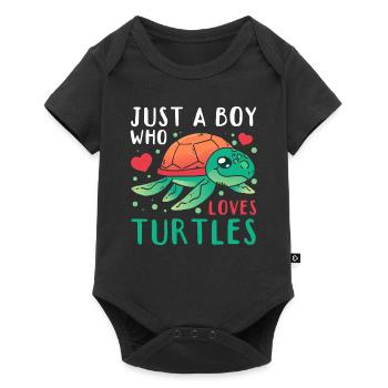 Sea Turtle Lover Sweet Turtle I - Baby Premium short-sleeve bodysuit - black - Front