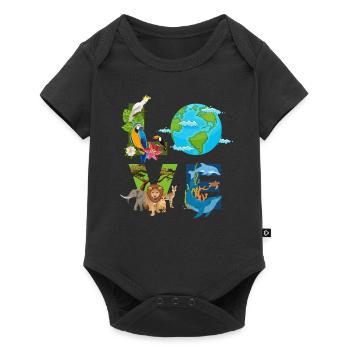 Earth, Love Animals, Environment, Climate Change, Day of - Baby Premium short-sleeve bodysuit - black - Front