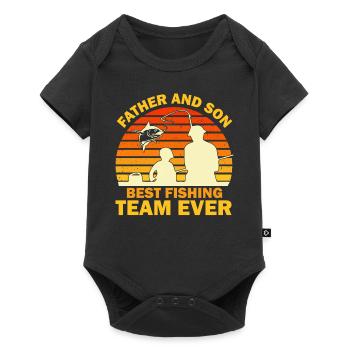 Father And Son Best Fishing Team Ever - Baby Premium short-sleeve bodysuit - black - Front