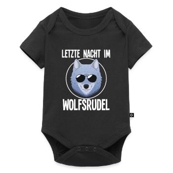 Letzte Nacht Im Wolfsrudel Junggesellenabschied - Baby Premium Kurzarmbody - Schwarz - Vorne