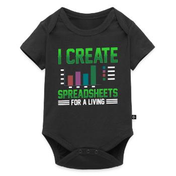 I Create Professional Spreadsheets Spreadsheets - Baby Premium short-sleeve bodysuit - black - Front