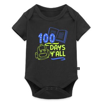 100 jours toute votre équipe dictons doux drôle - Body à manches courtes Premium Bébé - noir - Devant