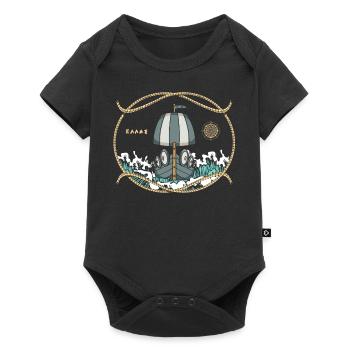Ancient Greek History Boat - Baby Premium short-sleeve bodysuit - black - Front