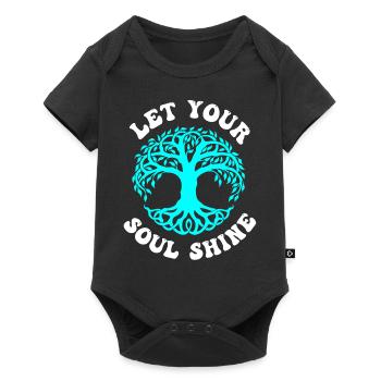 Mettez votre âme briller, chakra Astrologie - Body à manches courtes Premium Bébé - noir - Devant