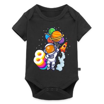 Astronaut 8th Birthday Space Boy Gift - Baby Premium short-sleeve bodysuit - black - Front