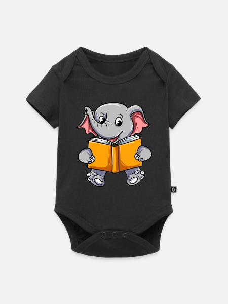 Lesen - Baby Premium Kurzarmbody - Schwarz