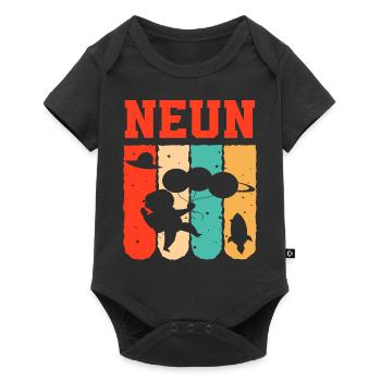 Astronaut 9th Birthday Space Boy Gift - Baby Premium short-sleeve bodysuit - black - Front