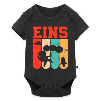 Astronaut 1st Birthday Space Boy Gift - Baby Premium short-sleeve bodysuit - black - Front