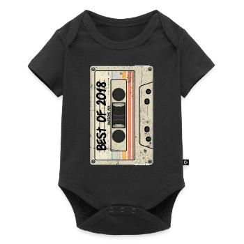 Best of 2018 Cassette Retro Tape - Baby Premium short-sleeve bodysuit - black - Front