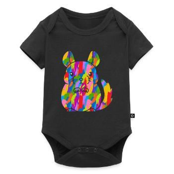 Chinchilla Colorful Vintage Rainbow Retro - Baby Premium short-sleeve bodysuit - black - Front
