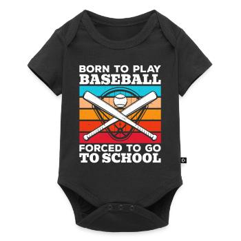 Kids Baseball Humor Funny Baseball Players - Baby Premium short-sleeve bodysuit - black - Front