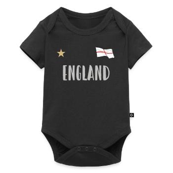 Maillot de football de l’Angleterre Drapeau anglais - Body à manches courtes Premium Bébé - noir - Devant