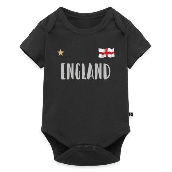 Maillot de football de l’Angleterre Drapeau anglais - Body à manches courtes Premium Bébé - noir - Devant
