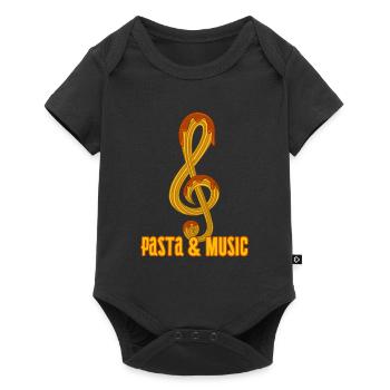 Spaghetti Musicien de pâtes et d'instruments - Body à manches courtes Premium Bébé - noir - Devant